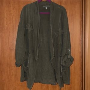 Green gauze sweater